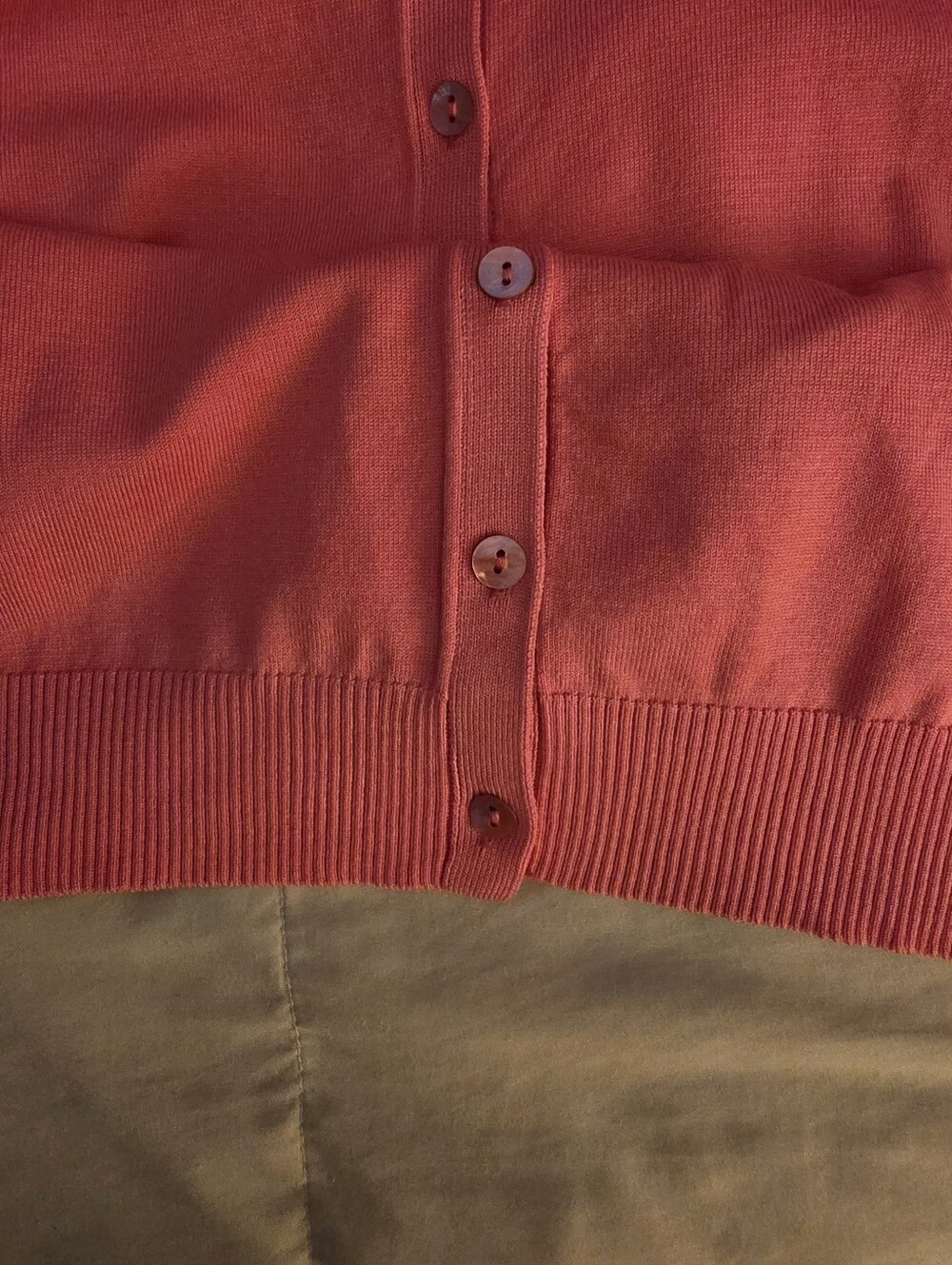 NWT August Silk Lightweight Cardigan - Casey Pink (Vibrant Coral) - Size XL - Picture 6 of 7